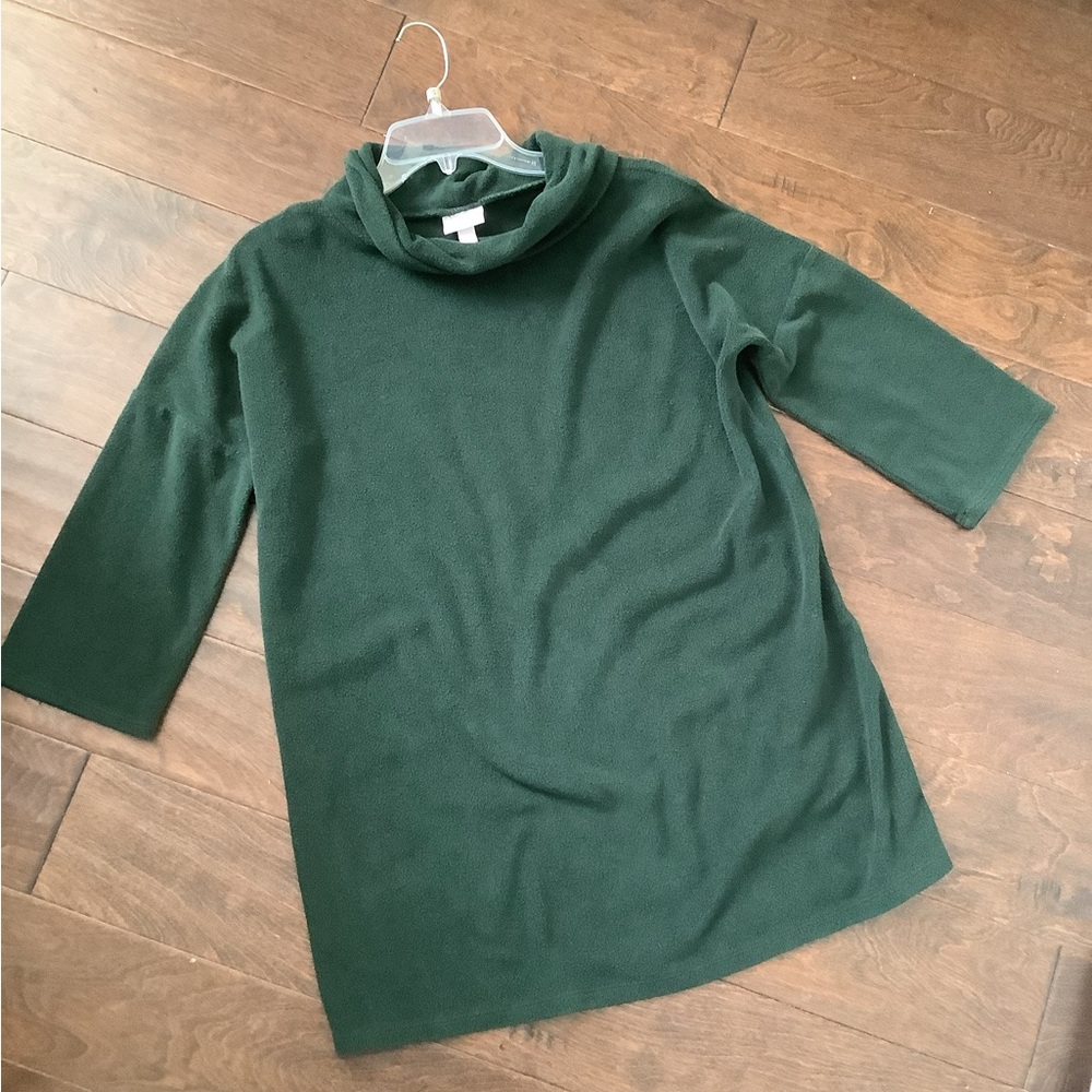 Isabel Maternity Green Fleece Sweater Cowl Neck M